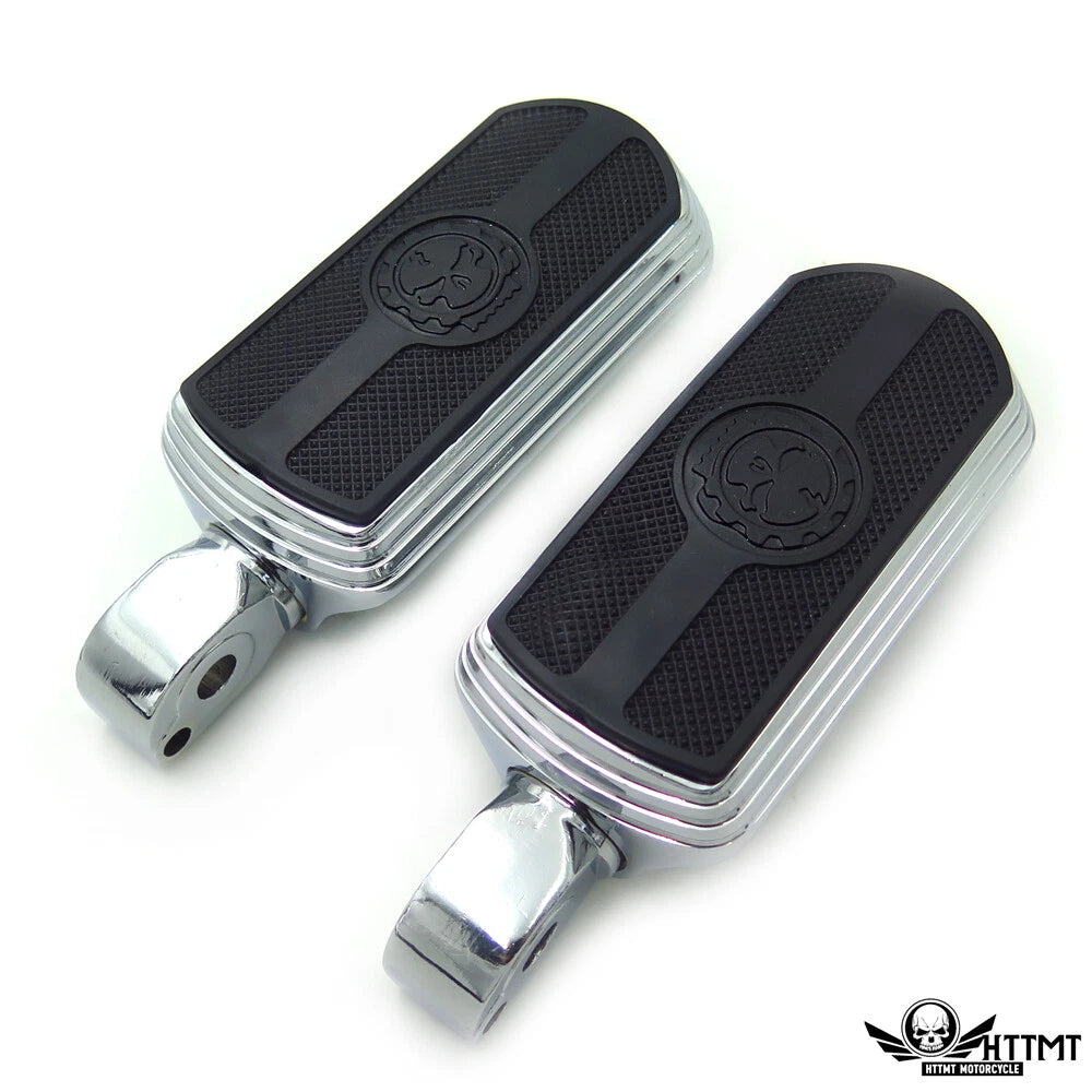 Chrome Skull Rubber Footpeg for Suzuki Intruder 1400/Boulevard S83 (1995–2008)