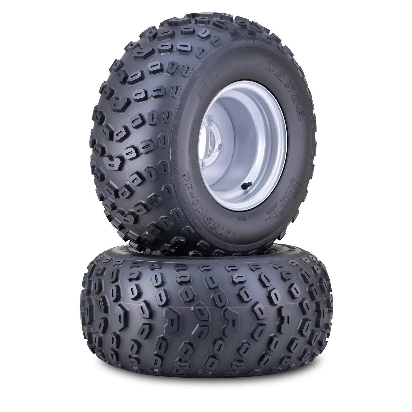 Set of 2 ATV Tire Wheel Assembly for WANDA 22x11-10 (4x4" PCD) 10296, PK2