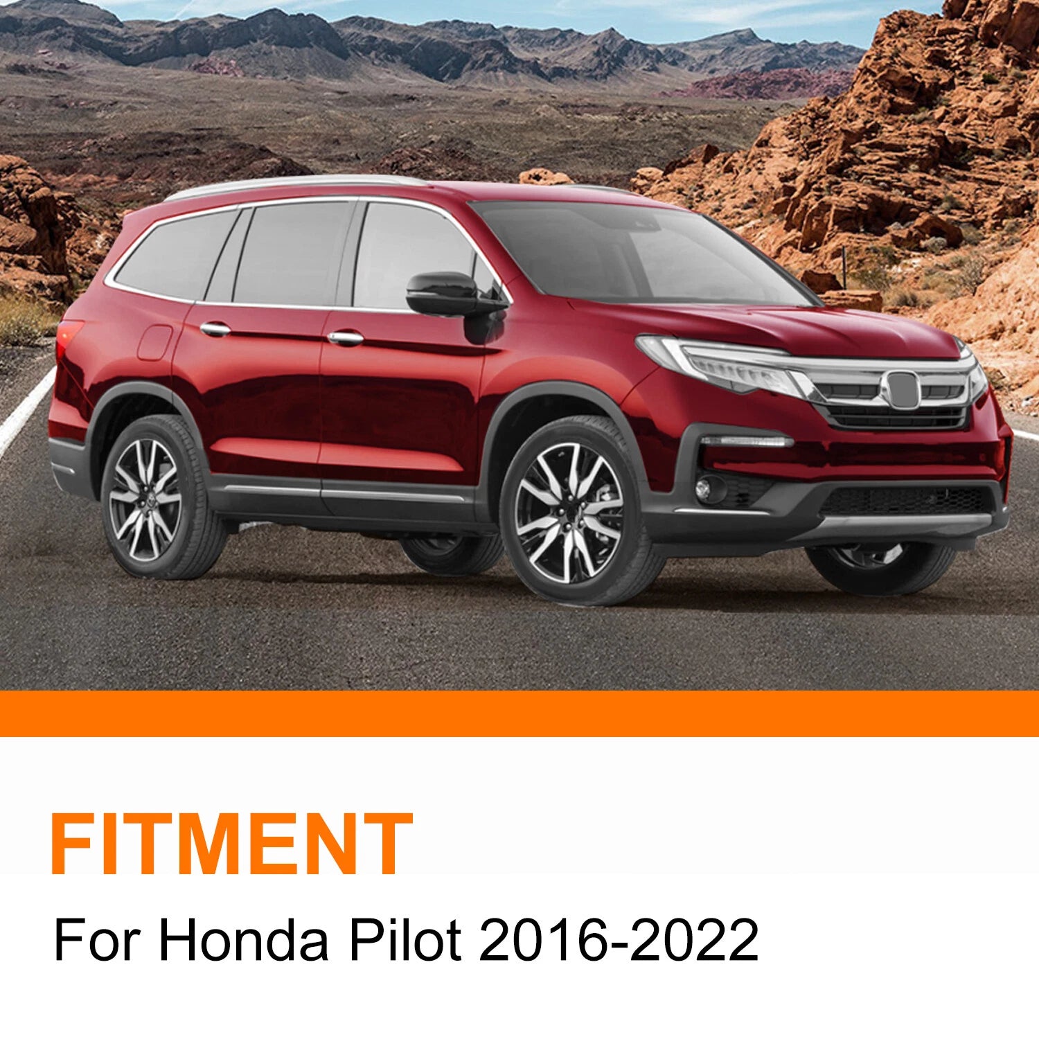 Roof Rack Side Rails for Honda Pilot (2016–2022) - Silver Bars