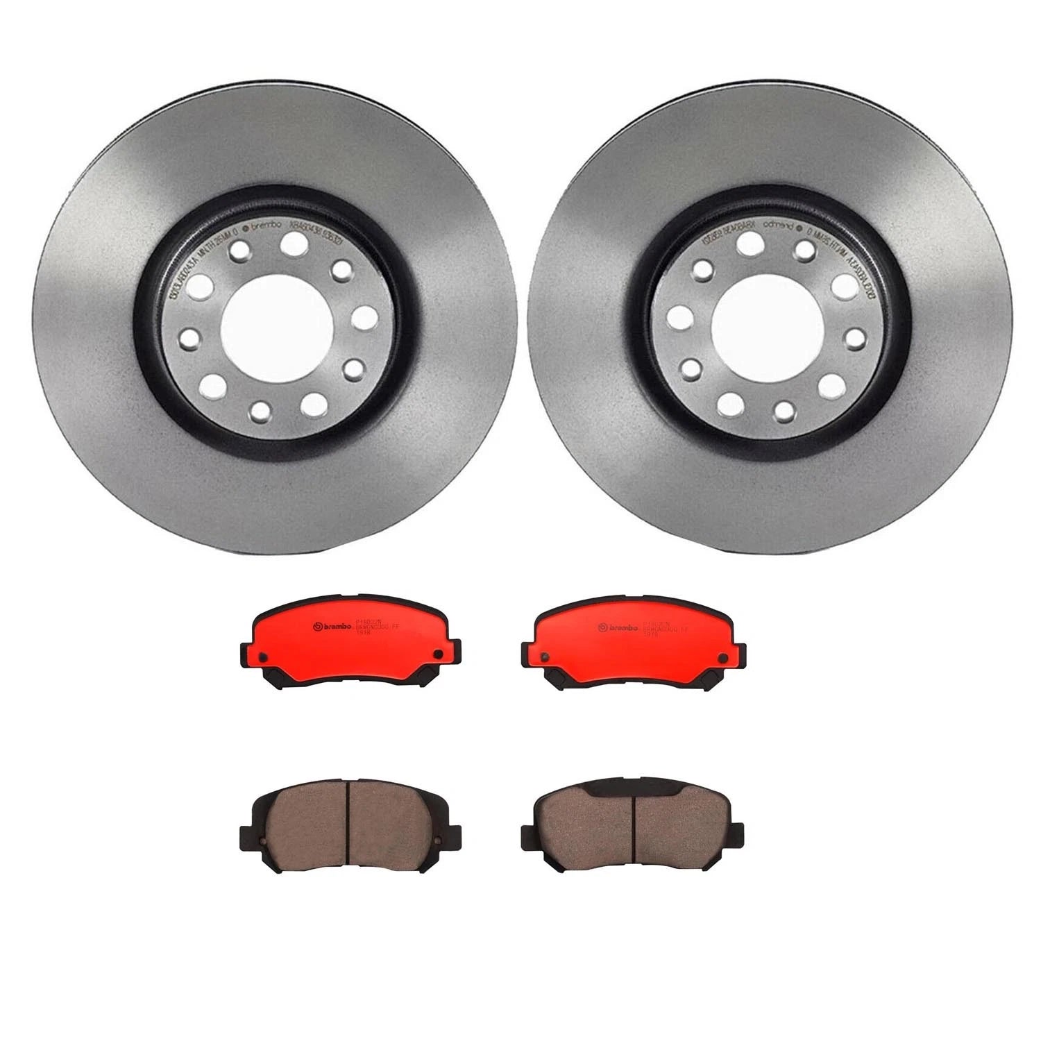 Brembo Front Brake Kit with Ceramic Pads & PVT Coat Rotors for Dodge Dart (2014–2016)