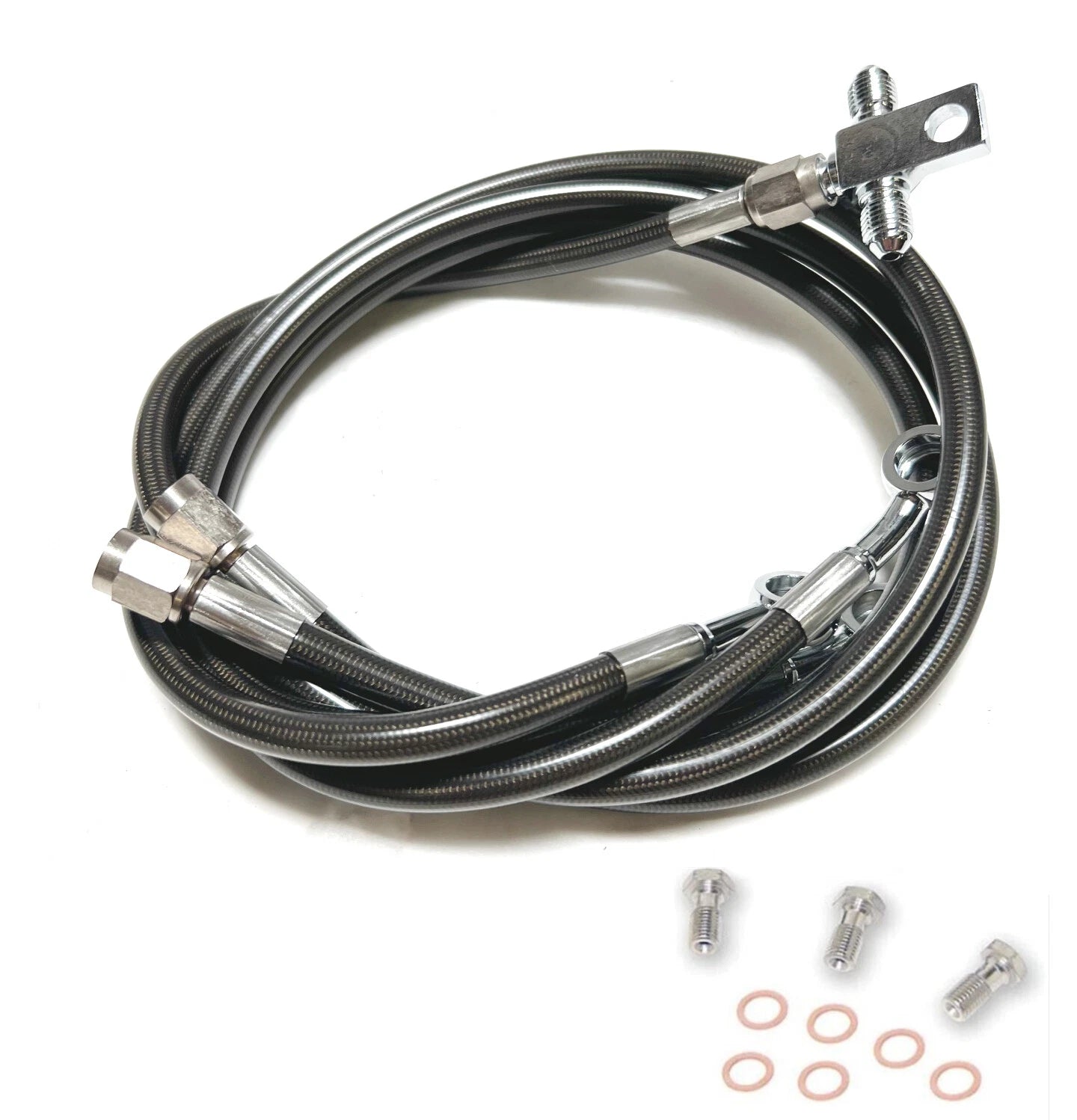 2X Steel Braided Front Brake Lines for Honda TRX400EX TRX400X (All Years)
