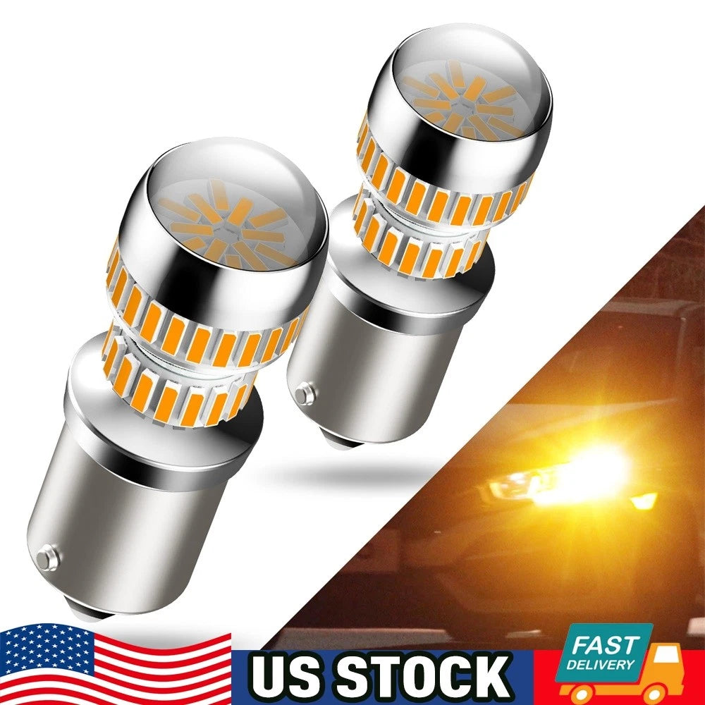 2X LED Rear Turn Signal Light Bulbs for Amber Pair 1156 7506