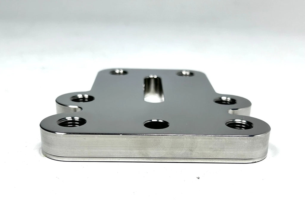 Mavimare Mirror Finish Connection Plate for Triple Outboard Motor (4.5")
