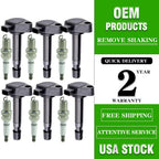 6X Ignition Coils + 6X Spark Plugs for Honda Odyssey 1999–2007 3.5L UF242