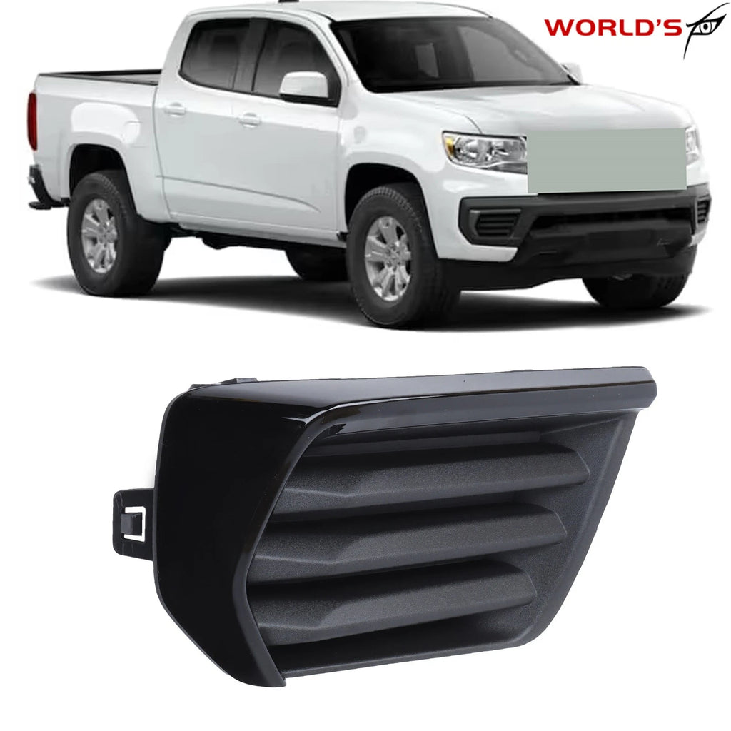 Front Passenger Side Fog Light Cover for Chevy Colorado (2021–2022) Black Trim