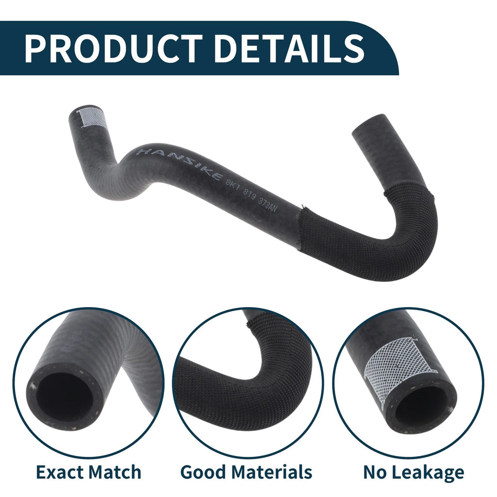 Radiator Hose for Audi A4 Quattro (2010–2012) No. 8K1819373AN Rubber