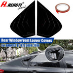 Gloss Black Rear Window Quarter Vent Louver Covers for BMW X6 E71 E72 (2008–2014)