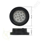 Set of 4 2.5" LED Amber Lights with Grommet for Truck/Boat/Caravan 12V