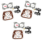 3-Pack Carburetor Rebuild Kit for Johnson Evinrude V6 150-235 HP (1978-1995)