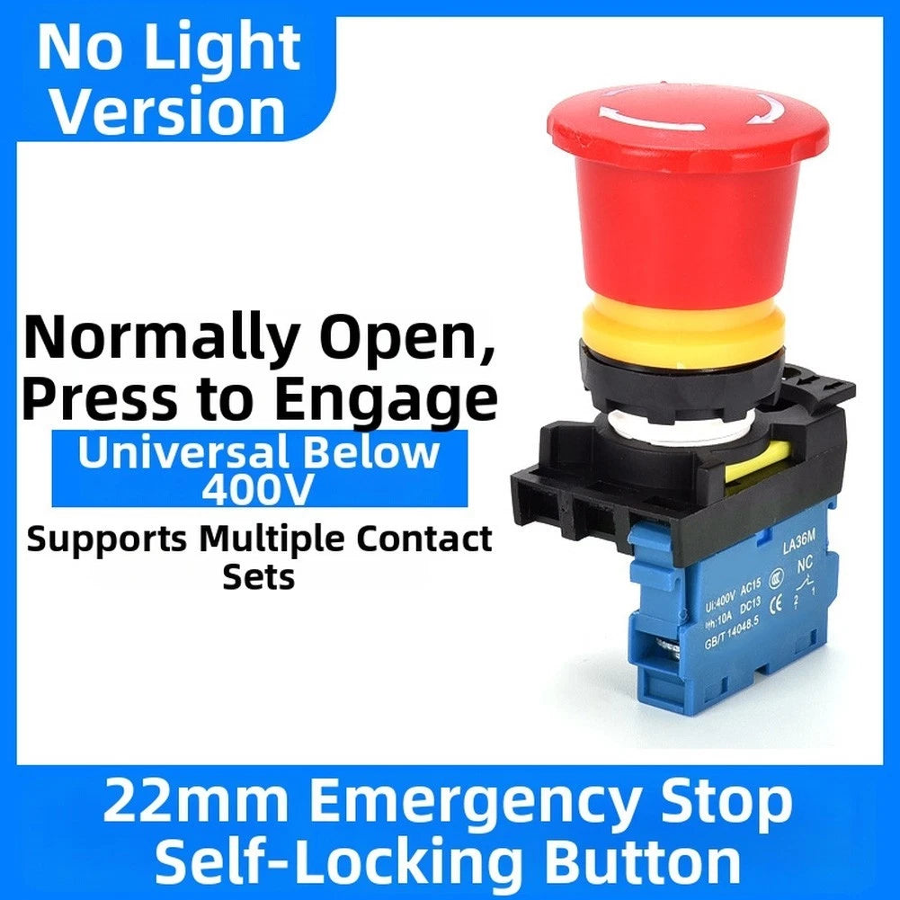 LA36M 22mm Stop Button for Industrial Applications (400V)