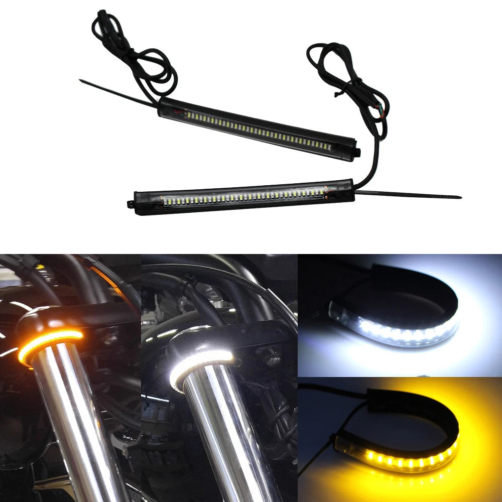 Switchback White/Amber LED DRL Turn Signal Lights Strips