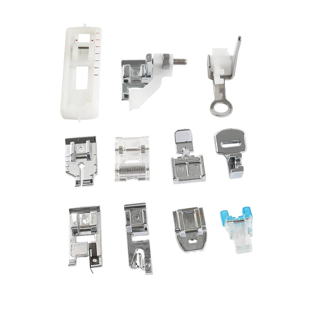 11PC Presser Feet Kit for Singer Brother Janome Elna Kenmore Low Shank