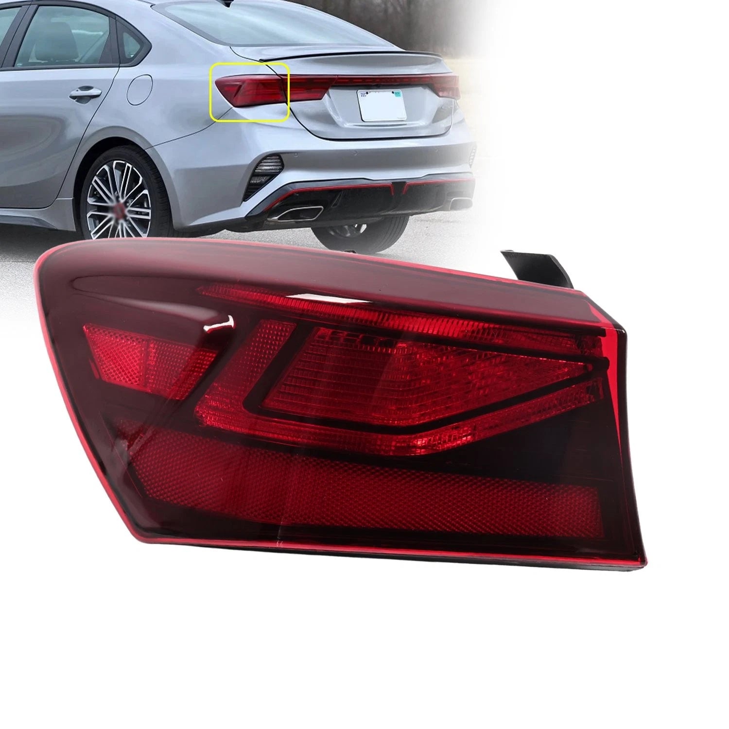 Halogen Outer Tail Light Lamp for Kia Forte (2019–2024) Left 92401-M7000