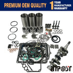D722 Engine Overhaul Rebuild Kit for Kubota Tractor Excavator