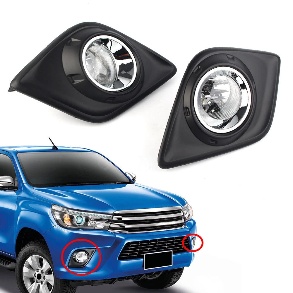 Front Fog Light Lamps Set for Toyota Hilux Revo (2015–2017)