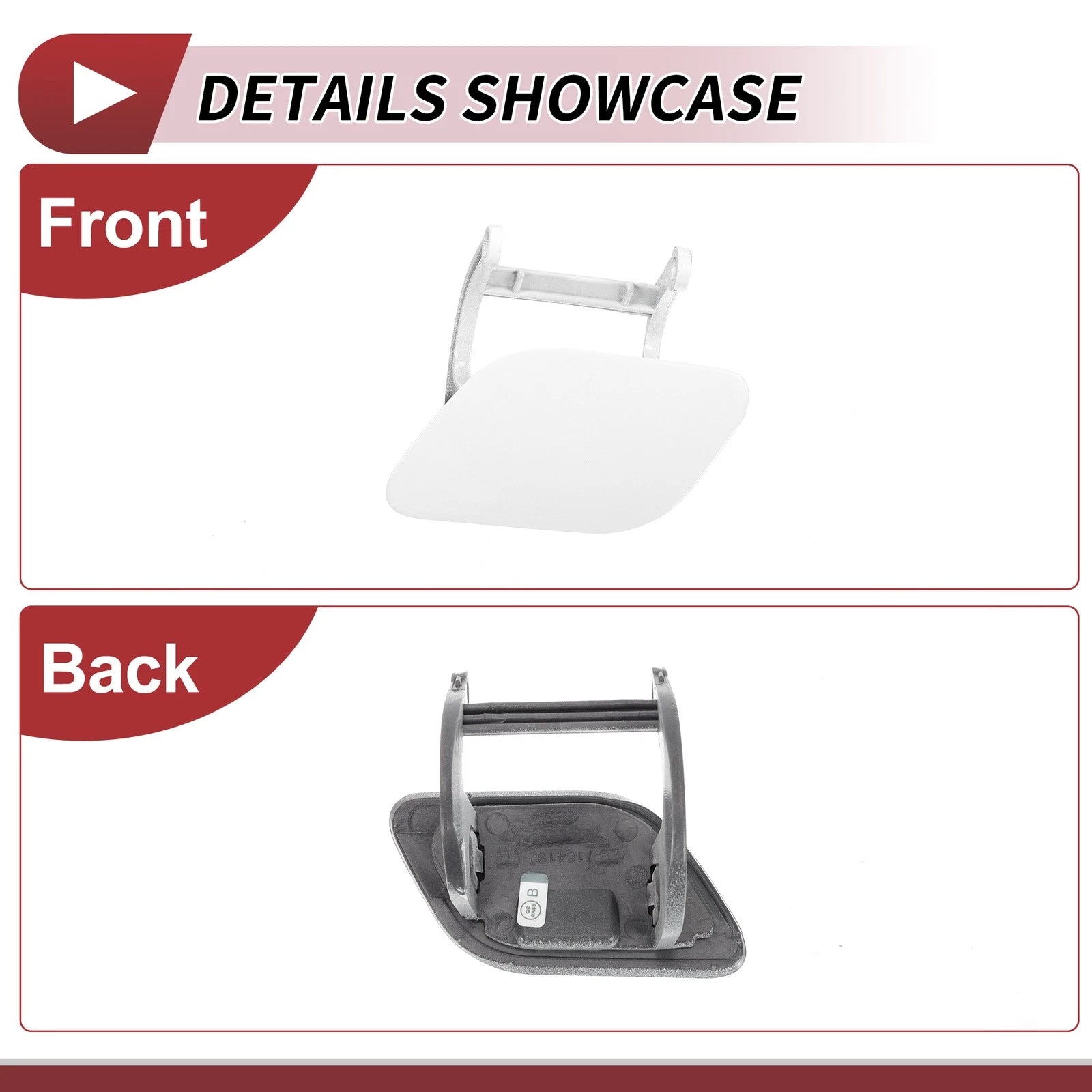 Front Left Washer Nozzle Cover Cap No. 51117210881 for BMW 740i (2011–2015) White