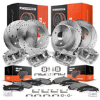 Set of 16 Drilled Rotors & Brake Pads for Chevy