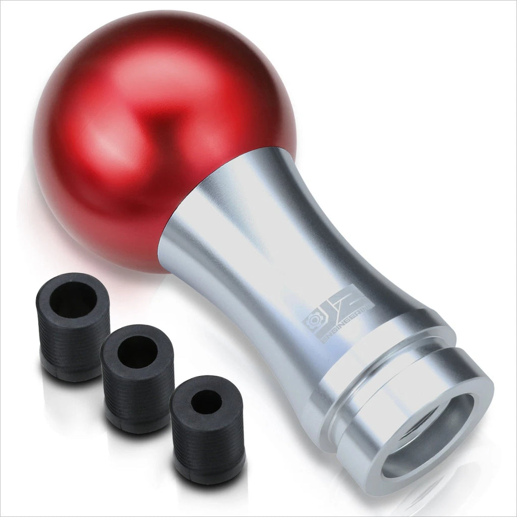 2-Piece Ball Teardrop Shift Knob for 6-Speed MT (M8 M10 M12) Red