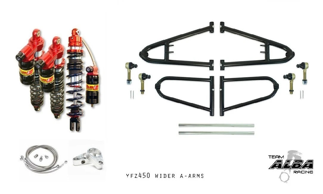 Alba +2 Extended A-Arms Suspension Kit for Yamaha YFZ 450 (2004–2023)