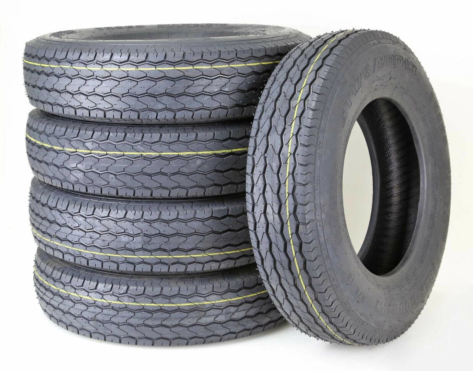 Set of 4 ST175/80D13 Trailer Tires 175 80 13 1758013 B78-13 Bias 6 Ply