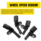 Set of 4 ABS Wheel Speed Sensors for Audi Volkswagen (Fits )
