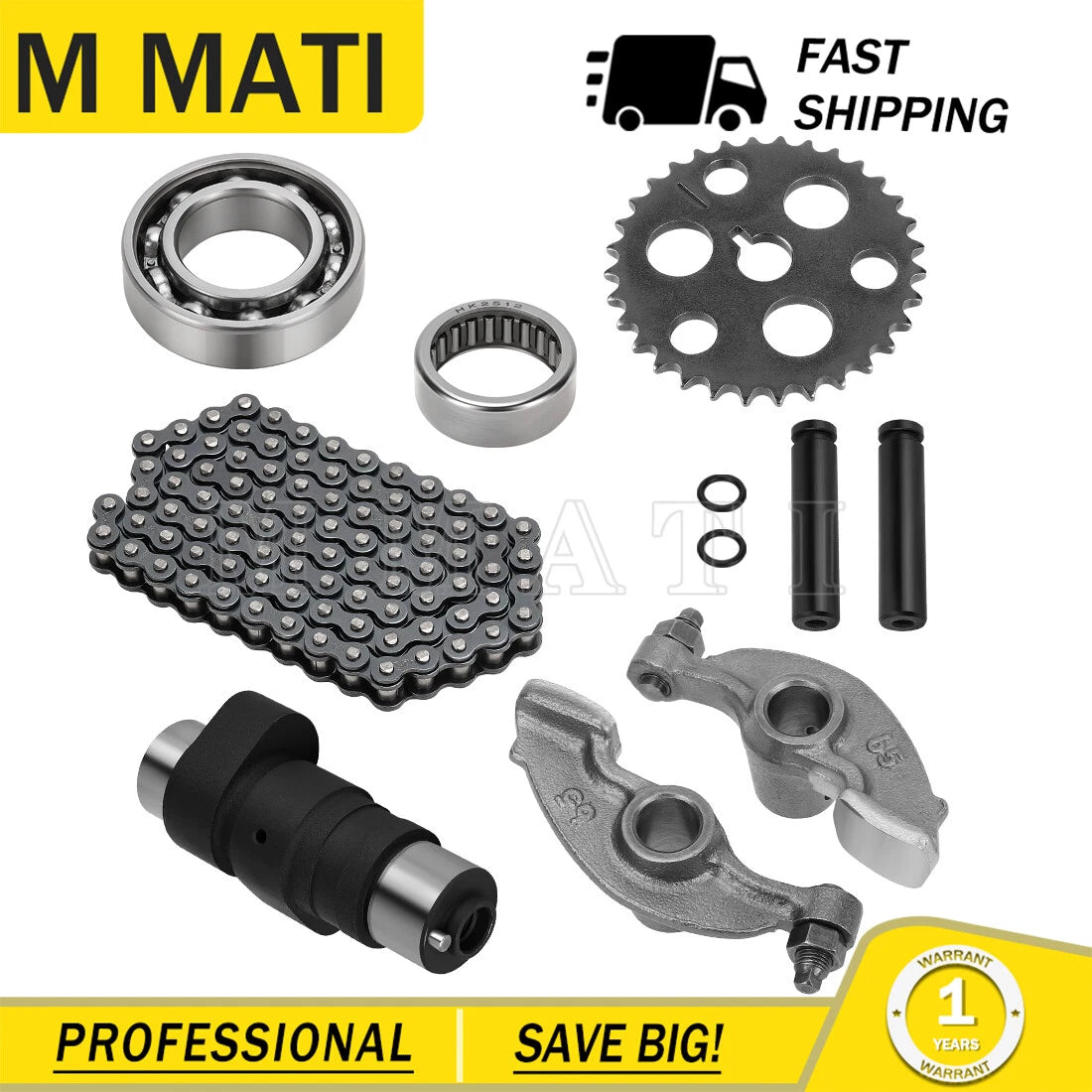 Camshaft & Cam Chain Gear Bearing Kit for Yamaha Moto-4 350 YFM350 (1989–1995)