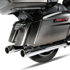4" Chrome Slip-On Straight Mufflers for Harley Road Glide (2017–2024)