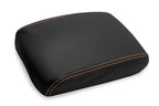 Console Lid Pull Over Cover Leather for Infiniti FX35 (2009–2012) Orange Stitch