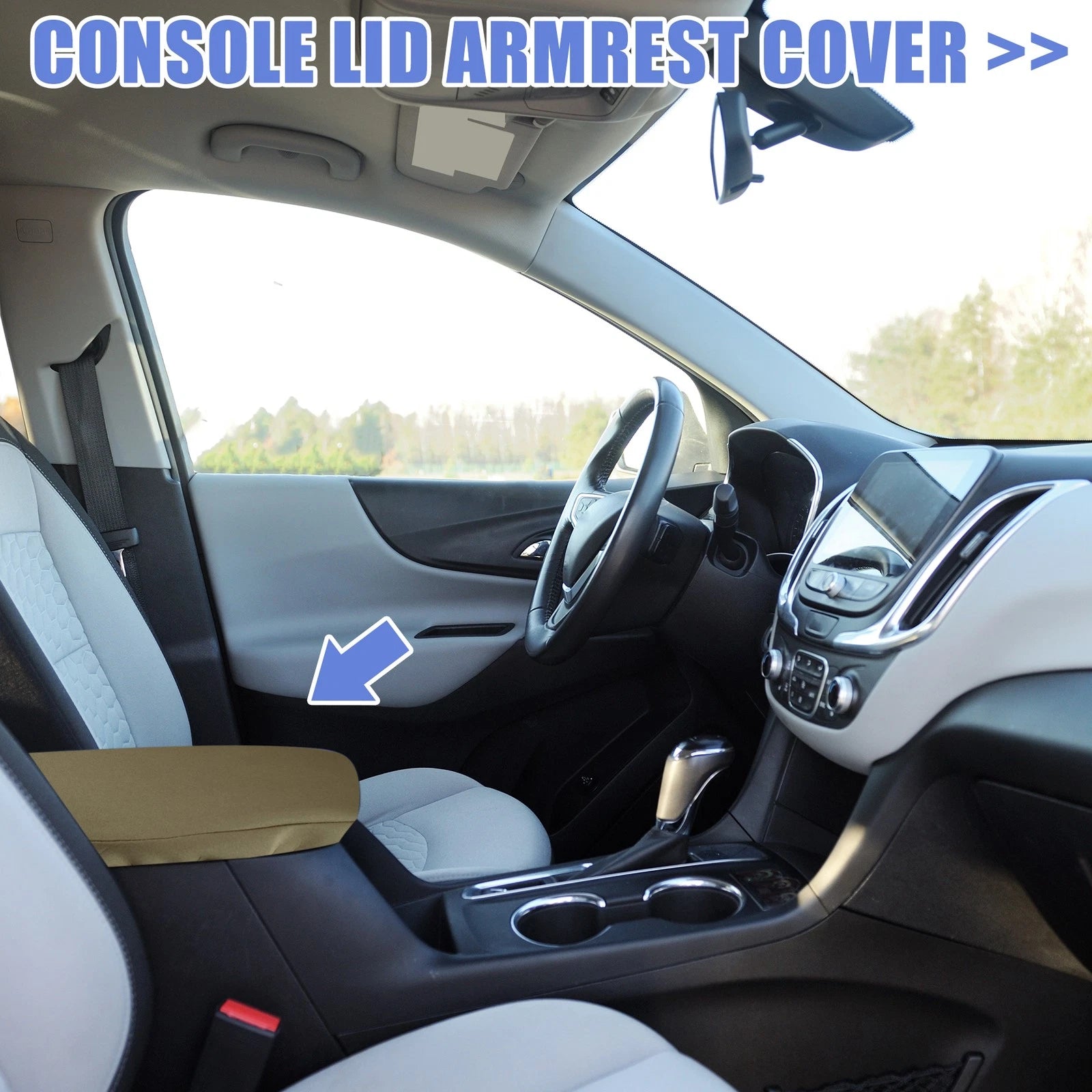 Center Console Armrest Cover for Chevrolet Equinox (2018–2023) Deep Brown 767153487552