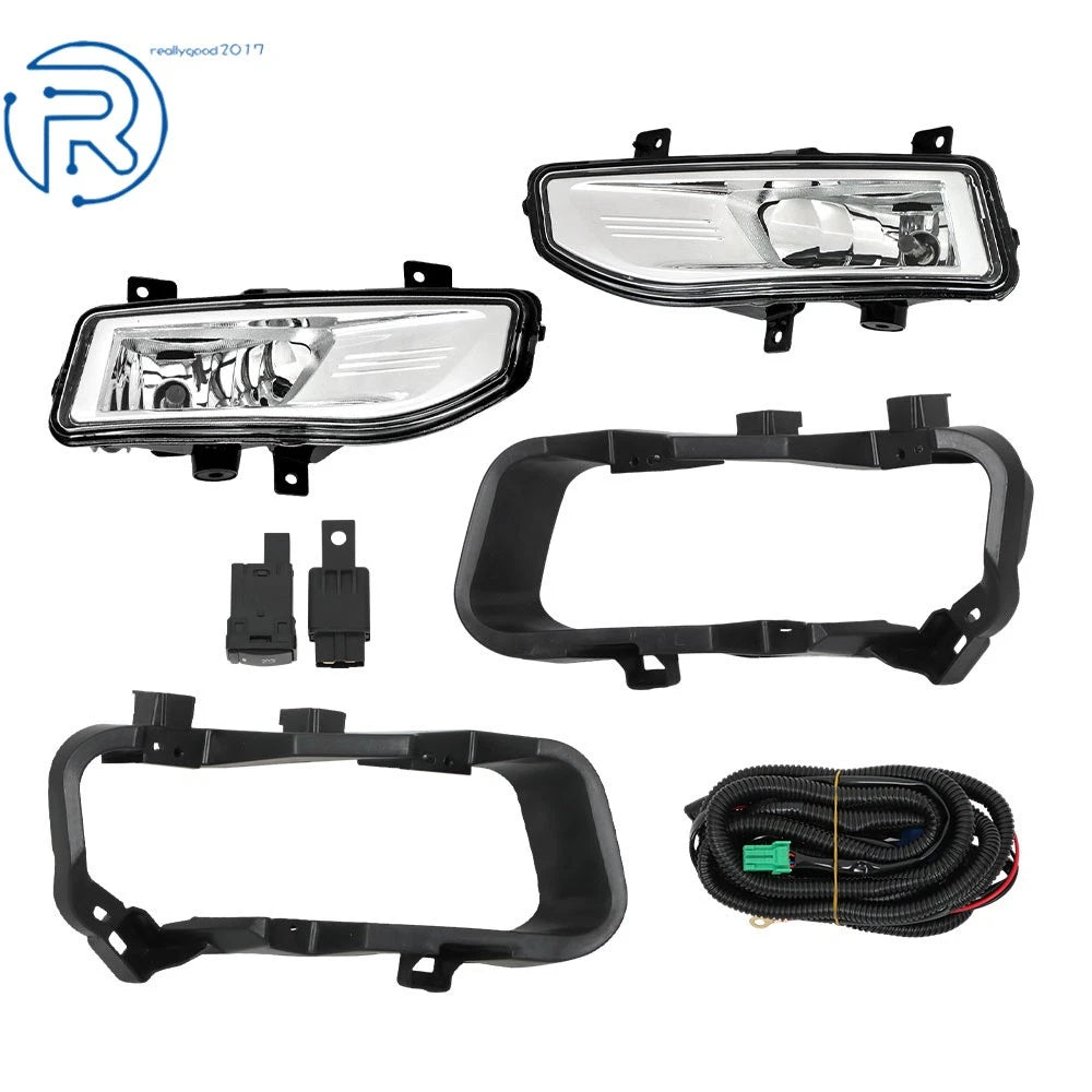 Halogen Fog Light Set for Nissan Kicks (2017–2019) w/Wiring & Switch Kit