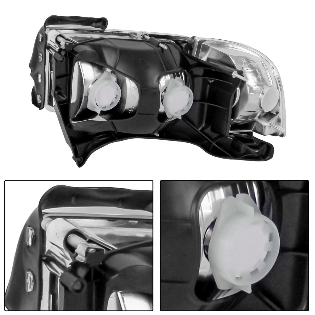 2X Headlight Pair for Dodge Ram 1500 2500 3500 (1999–2002)