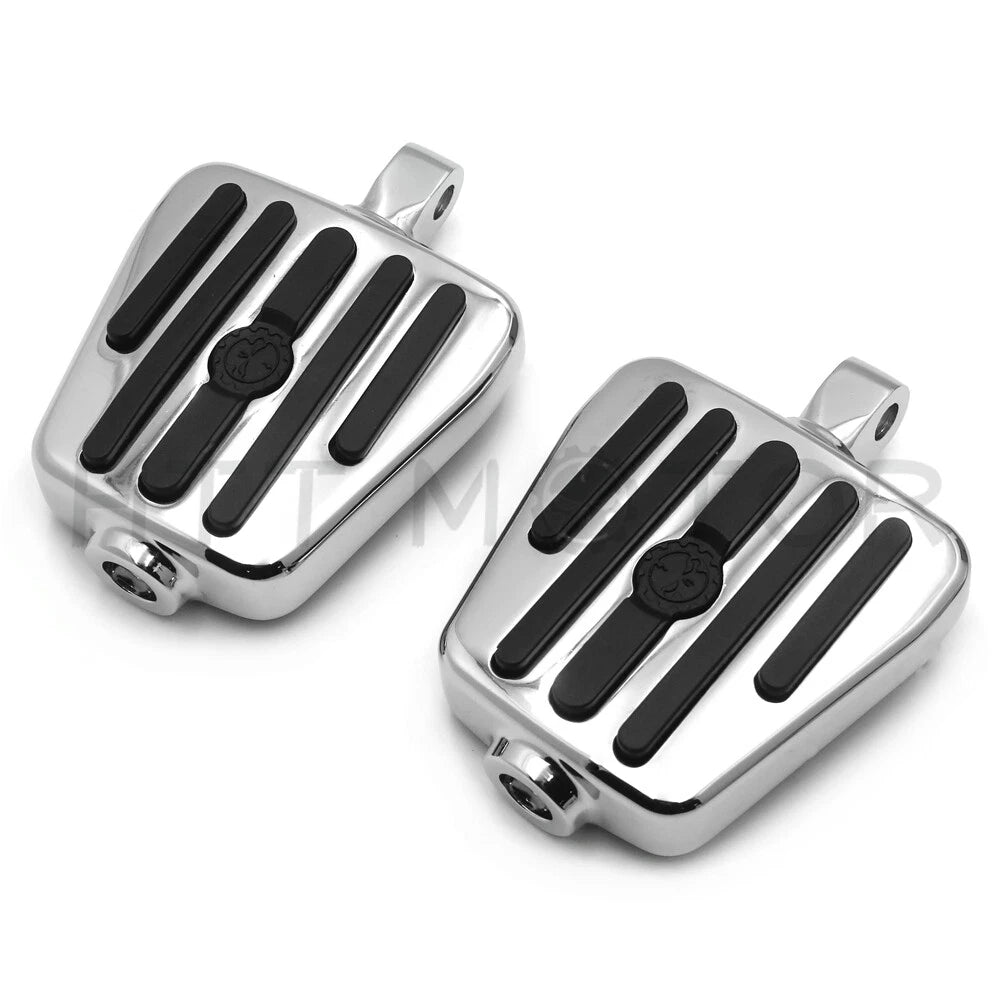 Chrome Rubber Footpegs for Suzuki Boulevard Intruder S83 VS1400 VZ800 (1997–2004)