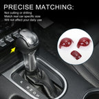 Carbon Fiber Red Gear Shift Knob Decorator Cover for Ford Mustang (2015–2023)