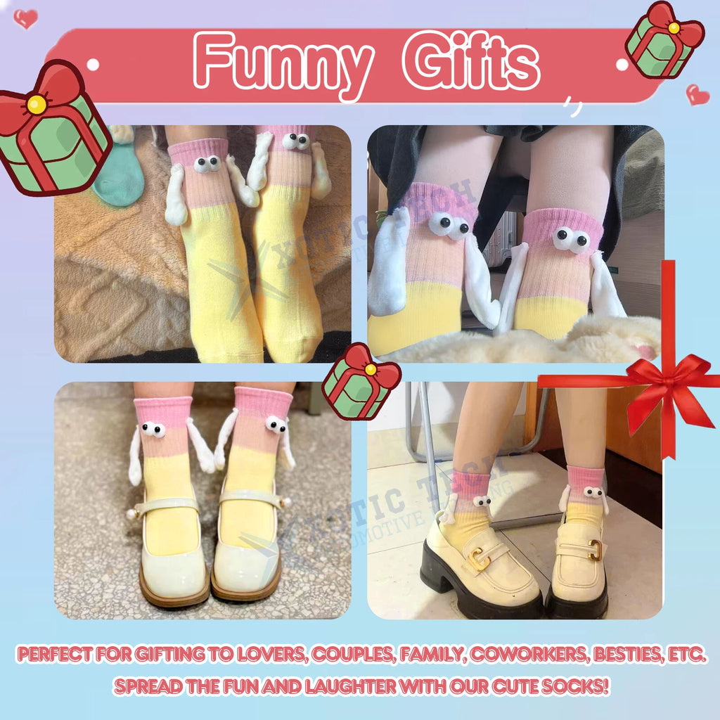 Yellow Holding Hands Socks for Universal (-)
