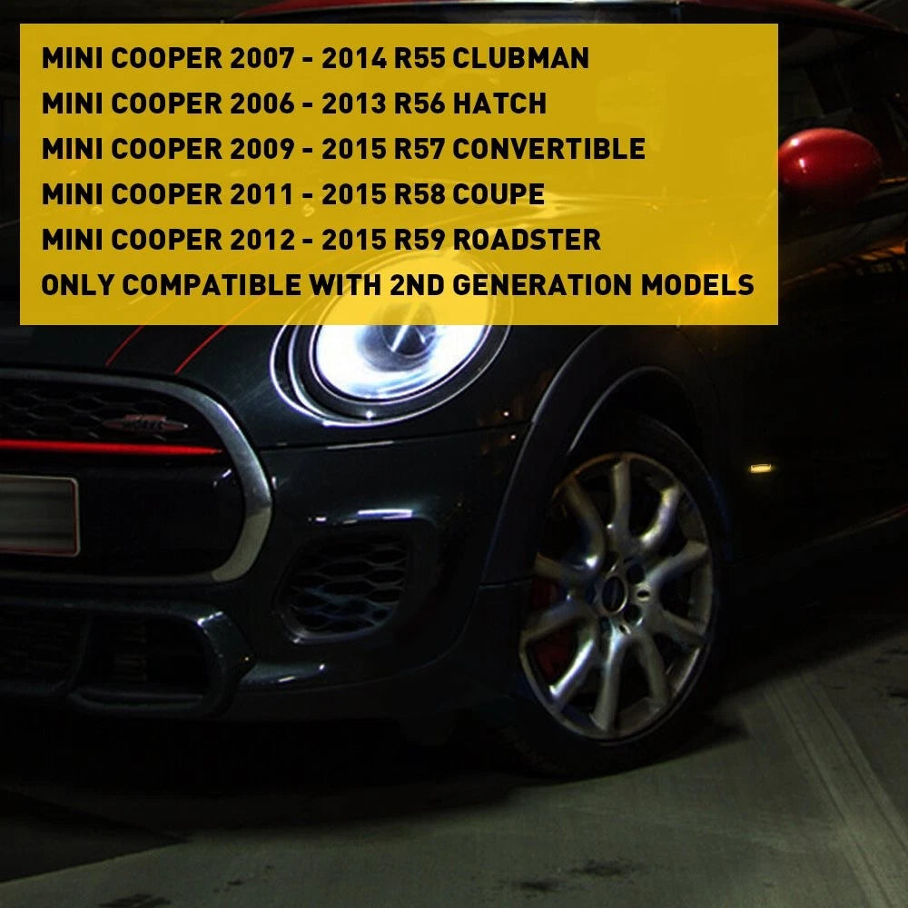 2X LED Side Marker Lights for MINI Cooper (2007–2015)
