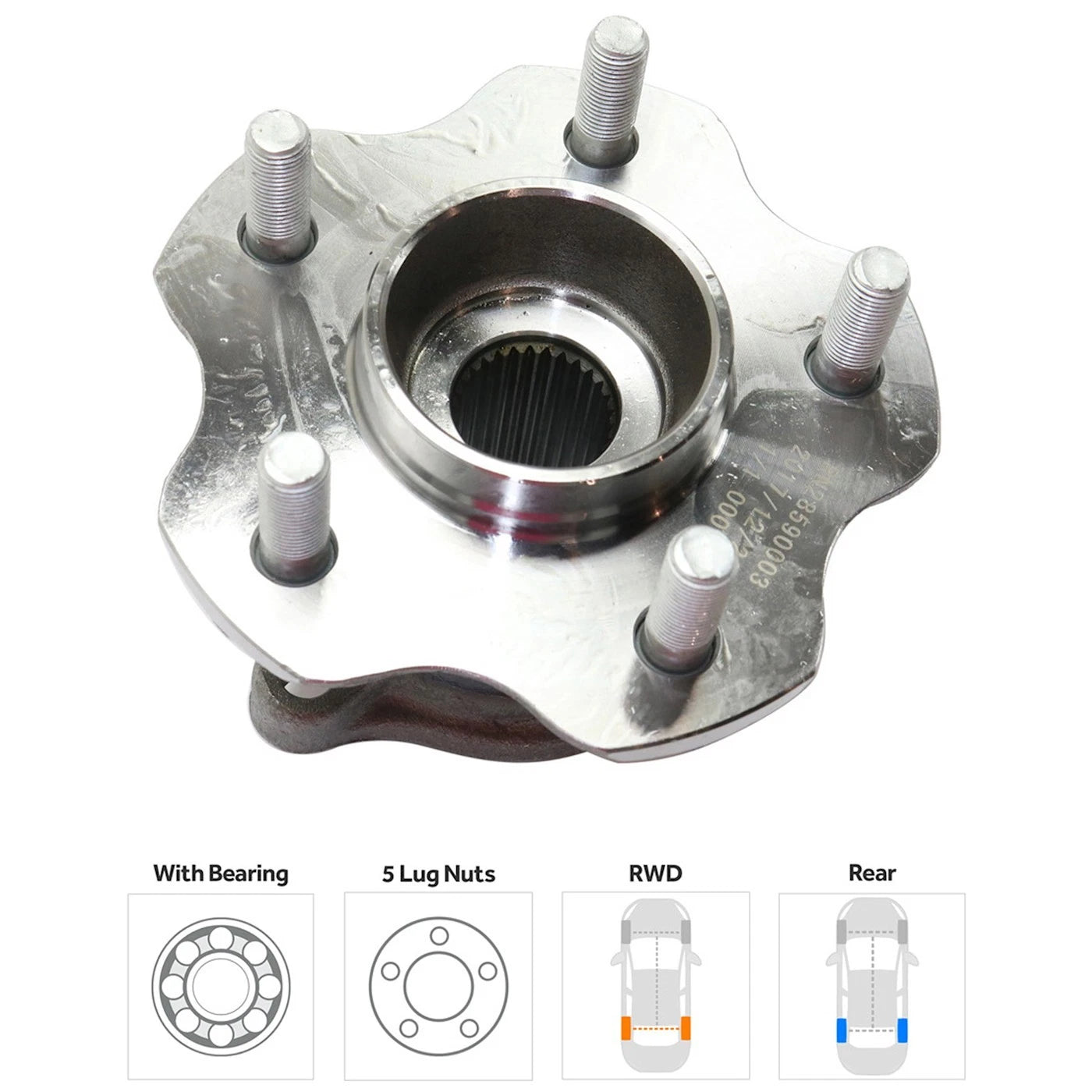 Rear Wheel Hub for Infiniti G35, Nissan 350Z Coupe RWD