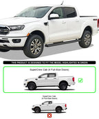 Running Boards for Ford Ranger SuperCrew Cab (2019-2026) - 5 Inch Matte Black