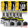 Set of 6 AUXITO 9005 9006 H11 LED Headlight Kit 90000LM for Vehicles