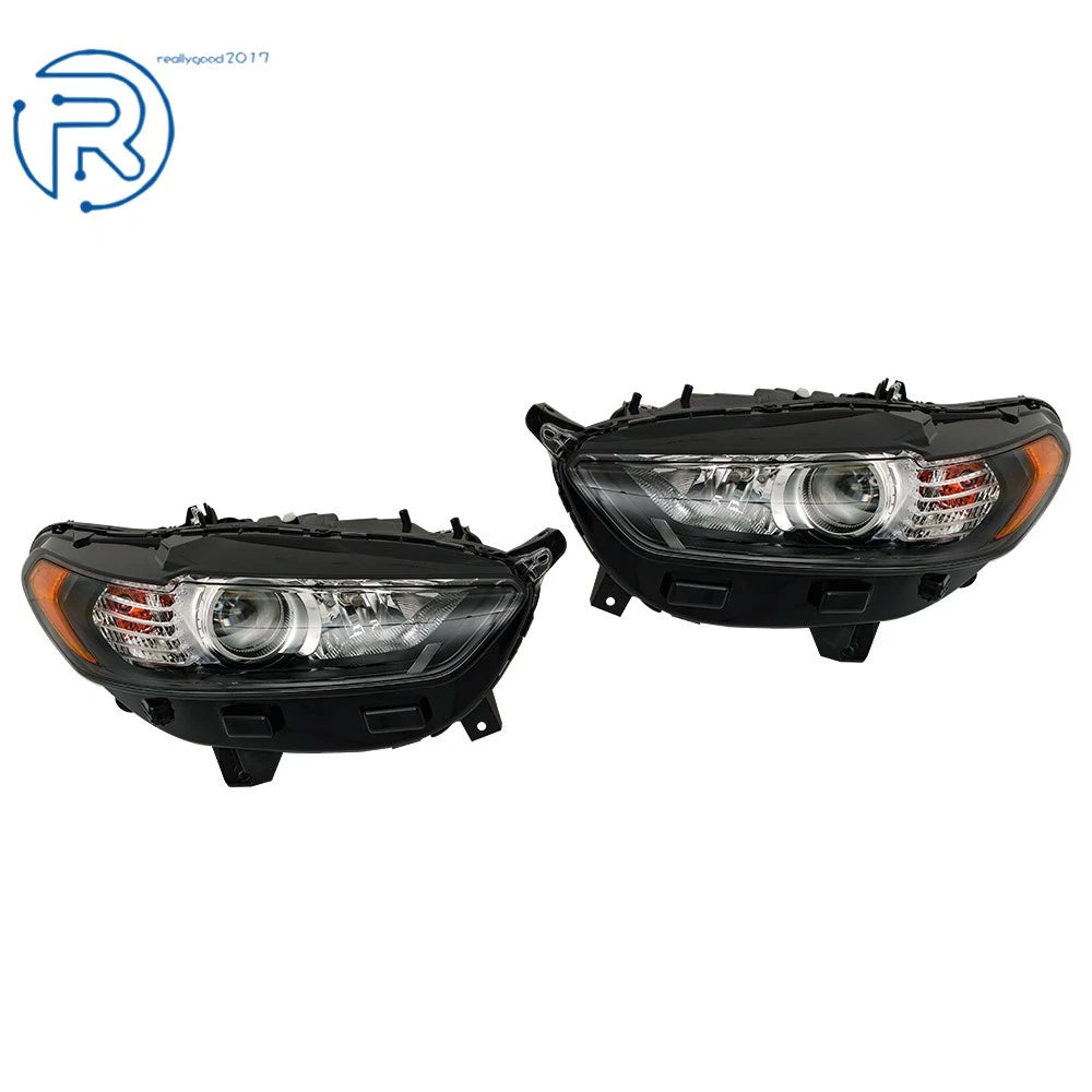 Set of 2 Headlights for Ford Fusion (2013-2016) Halogen Assembly