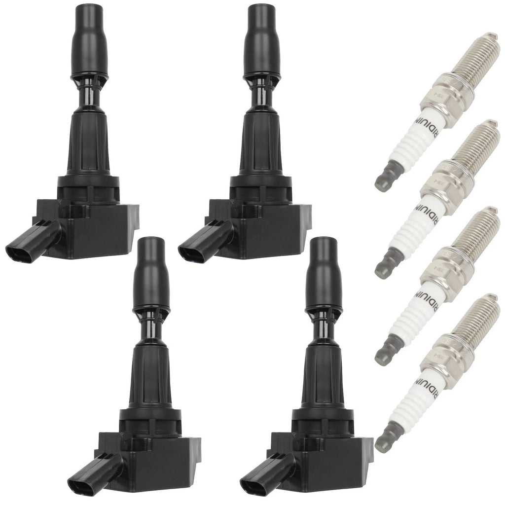 Set of 4 Ignition Coils & 4 Spark Plugs for Kia Optima Sportage