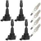 Set of 4 Ignition Coils & 4 Spark Plugs for Kia Optima Sportage