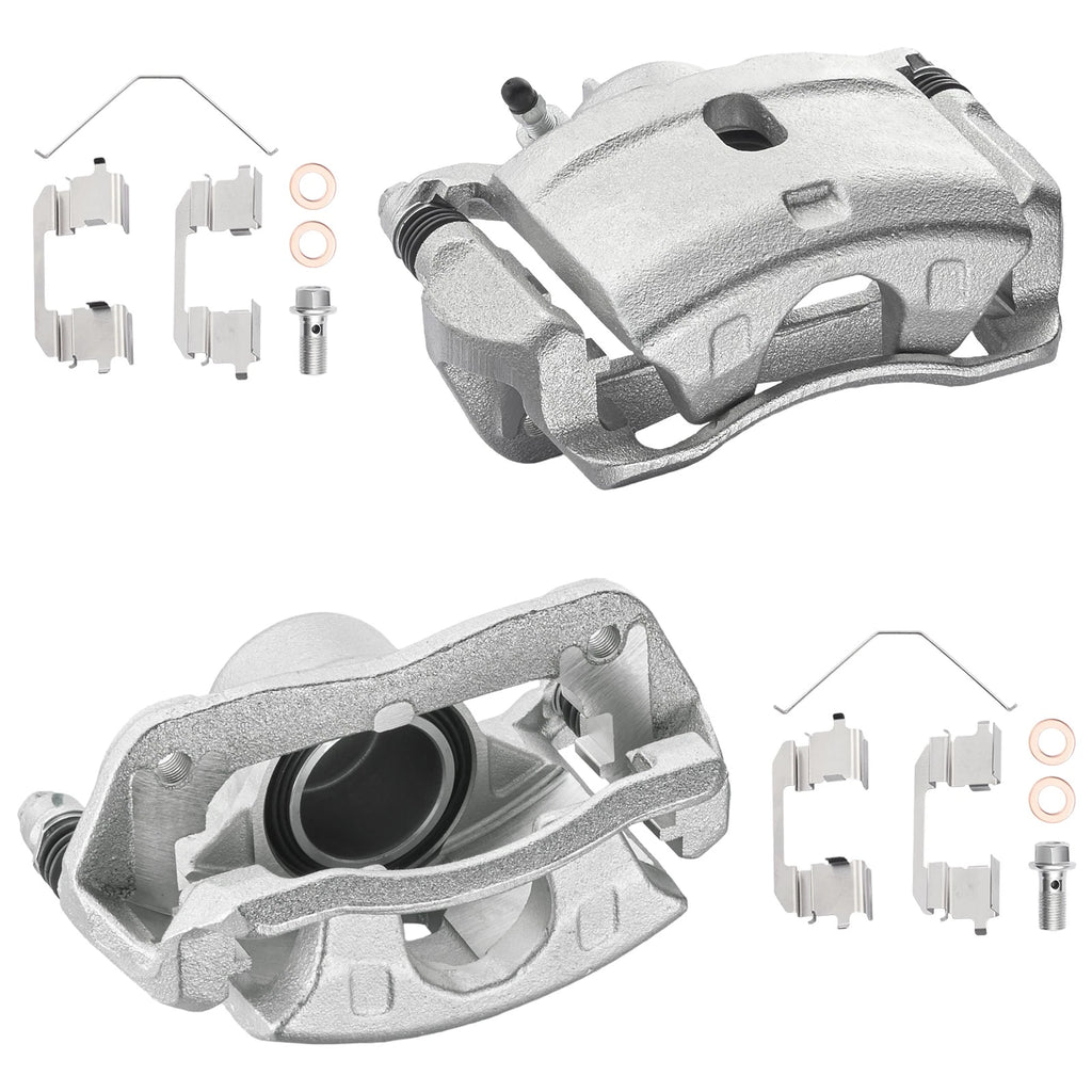 2PCS Front Brake Calipers with Bracket for Honda Element CR-V (2002-2011)