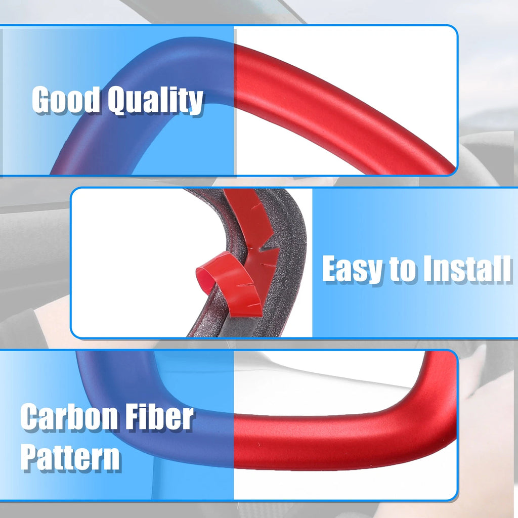 Inner Steering Wheel Center Logo Frame Cover Trim for Honda Accord (2018–2022) Red