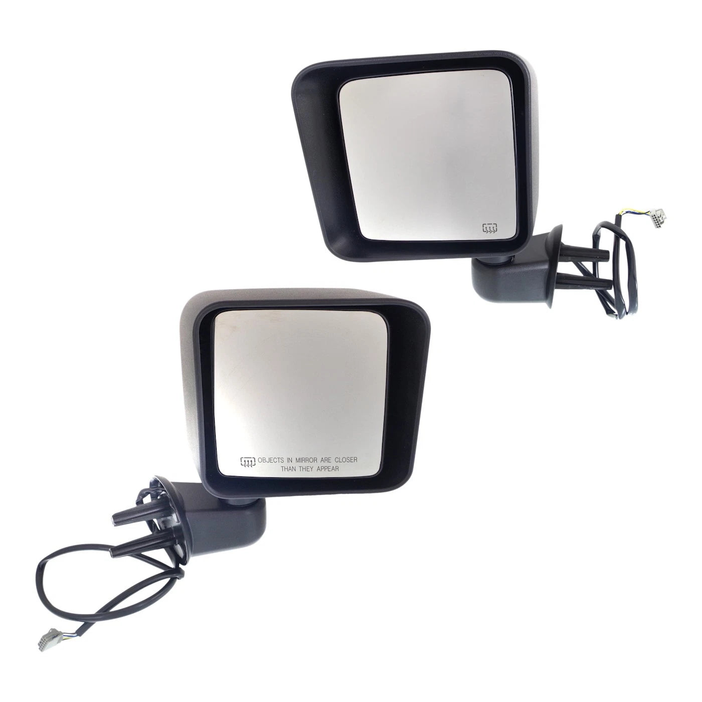 Power Mirror Set for Jeep Wrangler (2014) Heated Textured Black