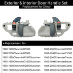 Exterior & Interior Door Handles for Chevy C/K 1500 2500 3500 Suburban (1988–2000)