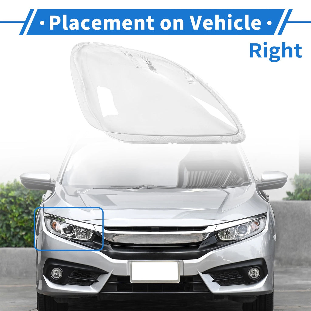1 Pcs Headlight Lens Cover for Honda CR-V (2005–2006) PC Clear