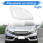 1 Pcs Headlight Lens Cover for Honda CR-V (2005–2006) PC Clear