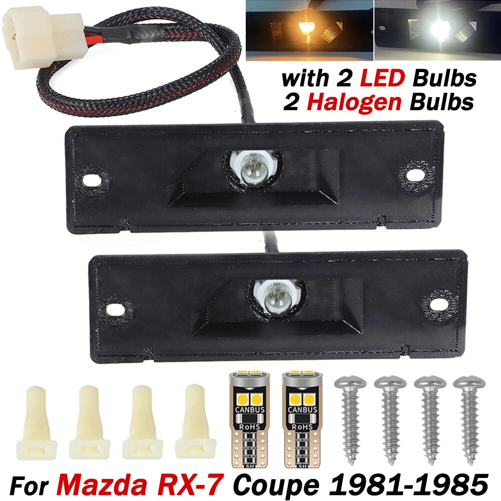 Front Rear Side Marker Sockets with 4 Bulbs for Mazda RX7 (1981–1985)