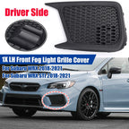 LH Driver Side Fog Light Grille Cover Trim Bezels for Subaru WRX STI (2018–2021)