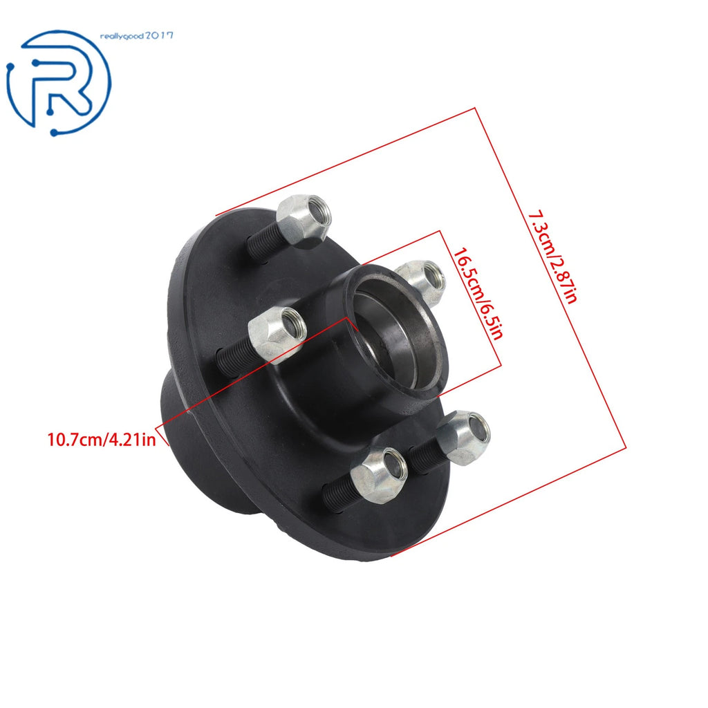 Set of 2 Trailer Hub Kits for 3500lbs Spindle 5 Bolt (5 Lug)